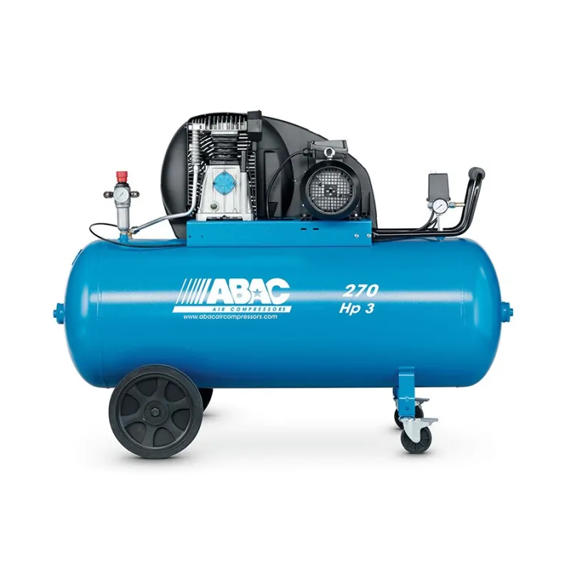 Compresseur d air 270 L 3 Cv bi cylindre Série PRO ABAC Garantie 2 An s