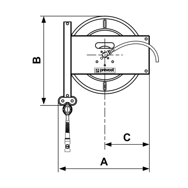 Enrouleur à Tambour Ouvert / Acier Prevost - DMO 1015ES