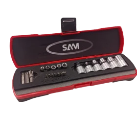 Douille 1/4'' Et 1/2'' Et Embouts Torx - Coffret De 21 SAM Outillage - STX-J21