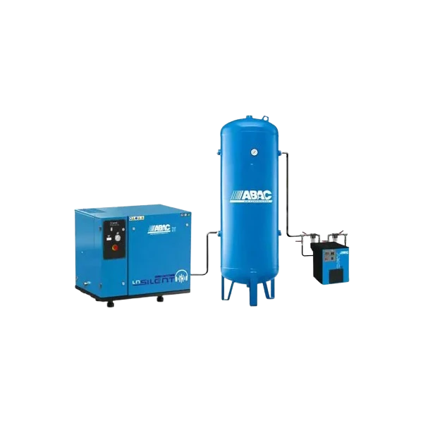 Compresseur d'air silencieux ensemble complet 500L 10 Cv 11 Bar Gamme LN ABAC Complet B7000/LN 10*-10 ET