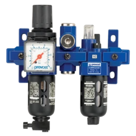 Filtre régulateur lubrificateur 3/8 avec manomètre pour sortie air sec PREVOST TB SME2