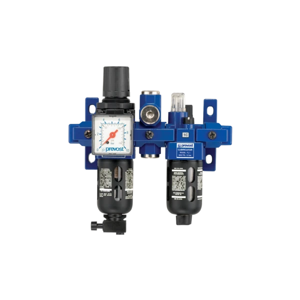 Filtre régulateur lubrificateur 3/8 avec manomètre pour sortie air sec PREVOST TB SME2