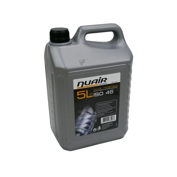 Huile minérale ISO 46 pour compresseur rotatif à vis 5L NUAIR HV5