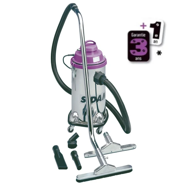 Aspirateur industriel sans sac Pro cuve inox Eau et Poussières JET30 SIDAMO 20402008
