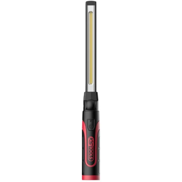 Baladeuse rechargeable COB 1000 lumens avec spot 150 lumens de KS Tools 150.4313F. Vue de face.