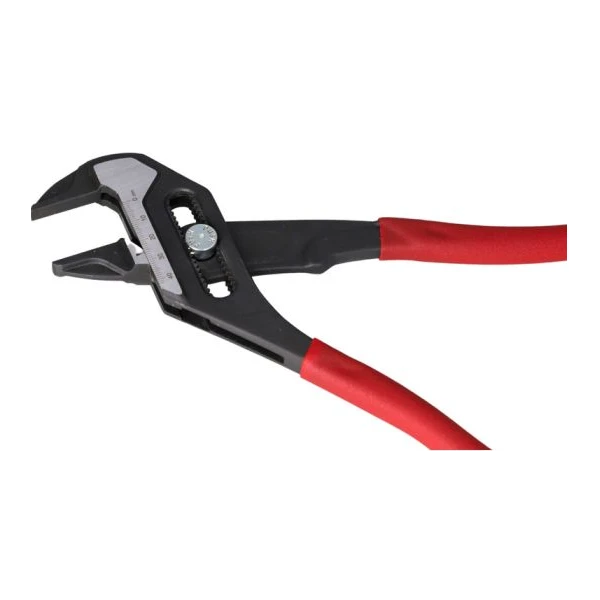 Pince multiprise KS Tools  à mors plats, grande ouverture graduée 46 mm, L.250 mm. Vue de près, ouvert.