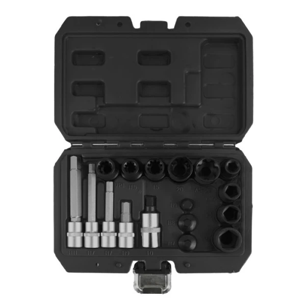 Coffret de 17 douilles pour étriers de freins, 1/4 - 3/8 - 1/2 KS TOOLS 150.2600F