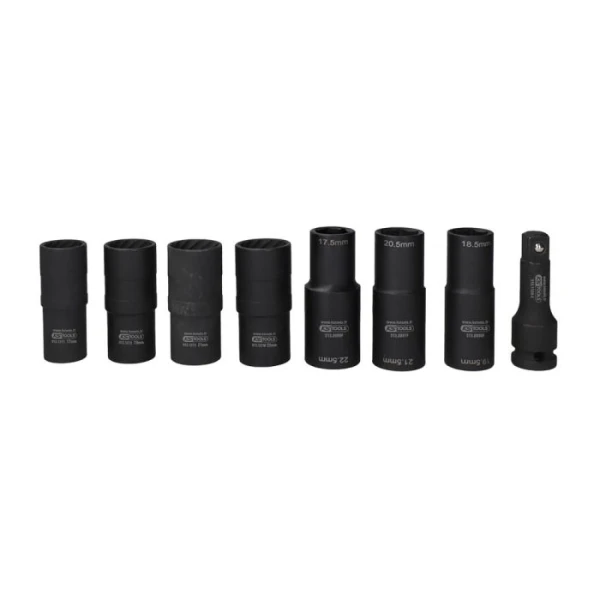 Coffret de douilles à chocs 1/2'' spéciales roues 18 pièces KS TOOLS