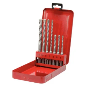 Coffret de 7 forets SDS Plus Béton à 4 taillants, 5 à 12 mm KS TOOLS  338.0607