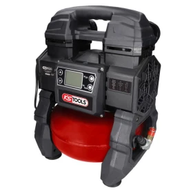 Compresseur portatif silencieux 5L sans fil - KS Tools 165.0816F. Vue de face