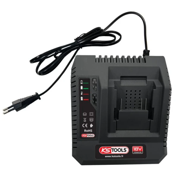 Chargeur de batterie compatible avec le compresseur portatif silencieux 5L sans fil - KS Tools 165.0816F-A1