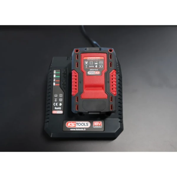 Compresseur d'air portatif silencieux 5L 9Bars 18V avec batterie 4Ah et chargeur KS TOOLS - 165.0816F-A1