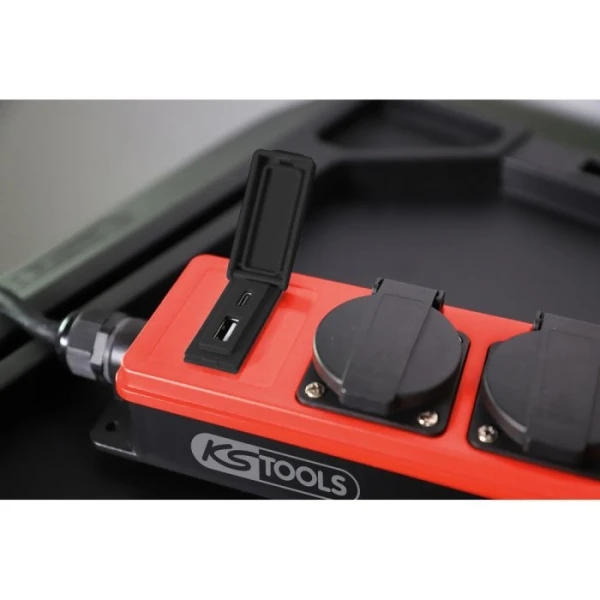 Multiprise électrique 5M 4 prises 2 ports USB KS TOOLS - 150.4232F