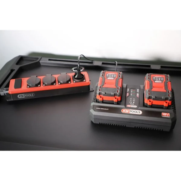 Multiprise électrique 5M 4 prises 2 ports USB KS TOOLS - 150.4232F