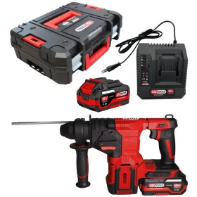 Perforateur en coffret + 2 batteries 18V 900W + chargeur KS TOOLS 515.4750F