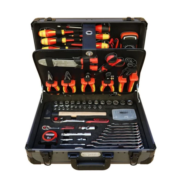 Valise pour électricien et électromécanicien 1/4'' + 1/2'' 142 pièces - KS TOOLS 922.0642F