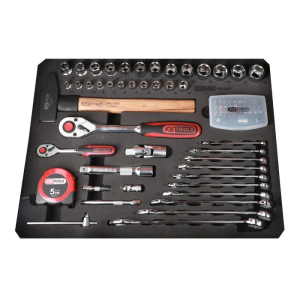 Valise pour électricien et électromécanicien 1/4'' + 1/2'' 142 pièces - KS TOOLS 922.0642F