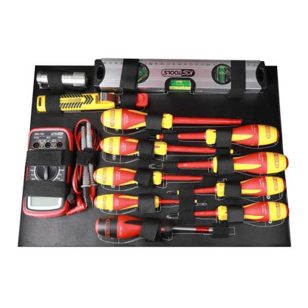 Valise pour électricien et électromécanicien 1/4'' + 1/2'' 142 pièces - KS TOOLS 922.0642F