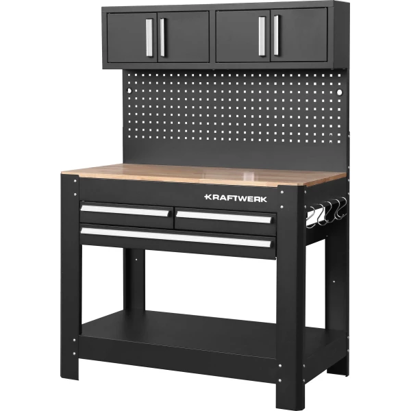 Établi avec 3 tiroirs et 2 armoires murales Kraftwerk - 104.103.002