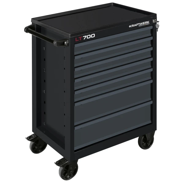 Servante d'atelier noire LT700 LINE, 7 tiroirs, 259 pièces KRAFTWERK - 102.107.216