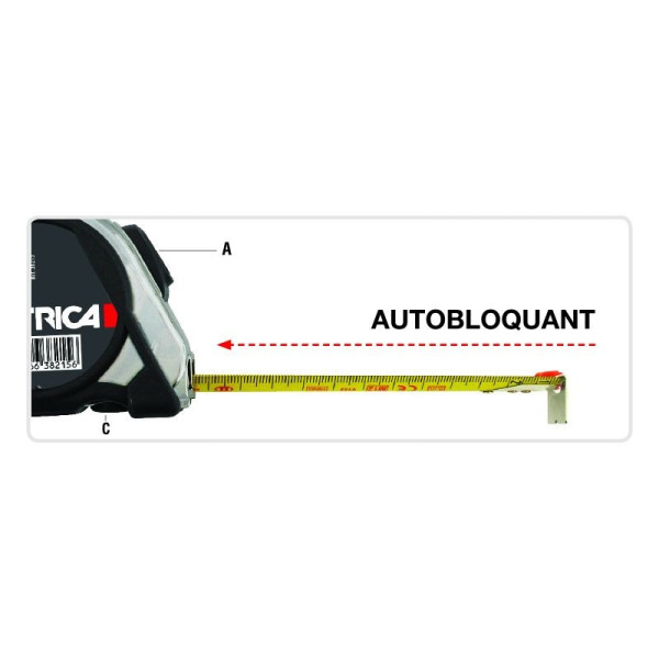 Mètre Ruban Action Chromed 5m 19mm METRICA - 08214