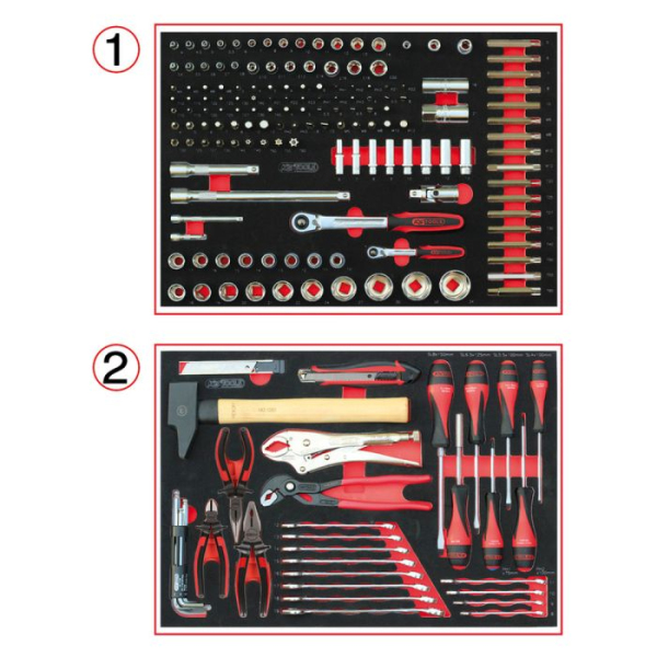 Servante d'atelier One by One 7 tiroirs 184 outils KS TOOLS - 823.7185F
