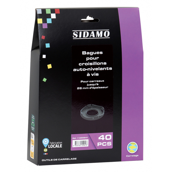 Étui de 40 Bagues Anti-friction pour Système Auto-Nivelant à Vis - SIDAMO 11255941