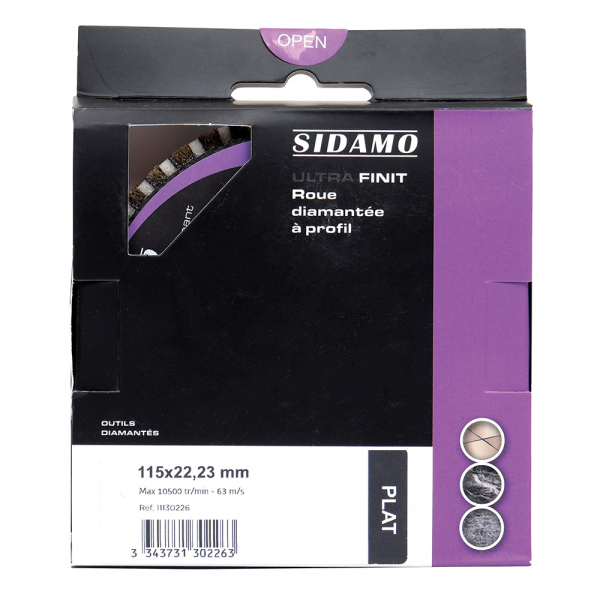 Roue de Polissage Diamantée à Profil Plat Ultra Finit Plat SIDAMO - 11130226