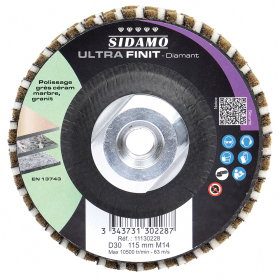 Roue de Polissage Diamantée Profil Demi-Rond D30 ULTRA FINIT D30 SIDAMO - 11130228