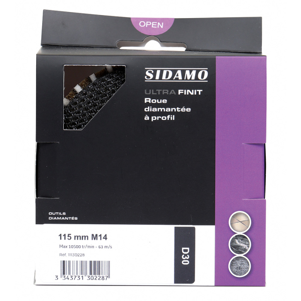 Roue de Polissage Diamantée Profil Demi-Rond D30 ULTRA FINIT D30 SIDAMO - 11130228