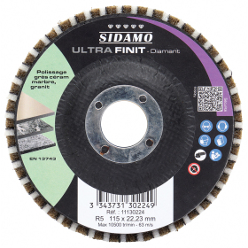 Roue de Polissage Diamantée Profil Quart de Rond R5 ULTRA FINIT R5 SIDAMO - 11130224