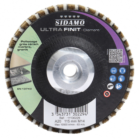 Roue de Polissage Diamantée Profil Arc A20 ULTRA FINIT A20 SIDAMO - 11130229