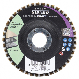 Roue de Polissage Diamantée Profil Quart de Rond R10 - ULTRA FINIT R10 SIDAMO - 11130225