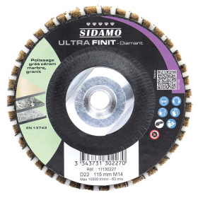 Roue de Polissage Diamantée Profil Demi-Rond D22 ULTRA FINIT D22 SIDAMO - 11130227