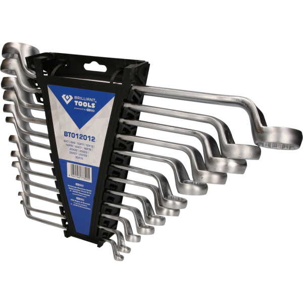Jeu de clés polygonales contre-coudées, 12 pcs BT012012 Brilliant Tools