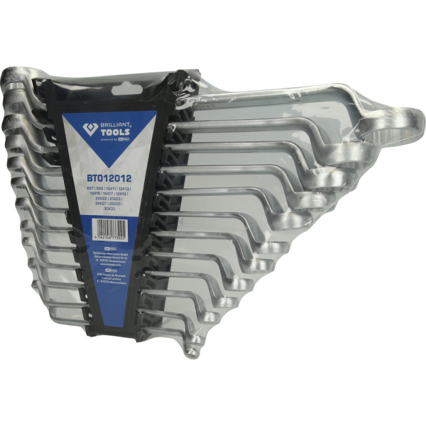 Jeu de clés polygonales contre-coudées, 12 pcs BT012012 Brilliant Tools