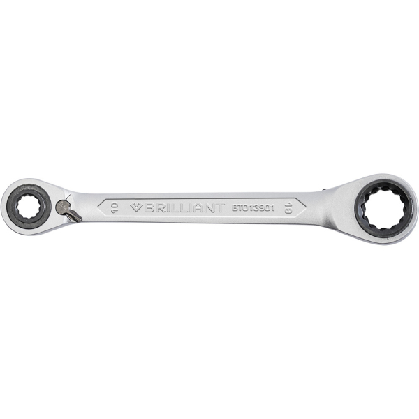 Clé polygonale à cliquet double 4 en 1 10x13mm 17x19mm BRILLIANT TOOLS - BT013901