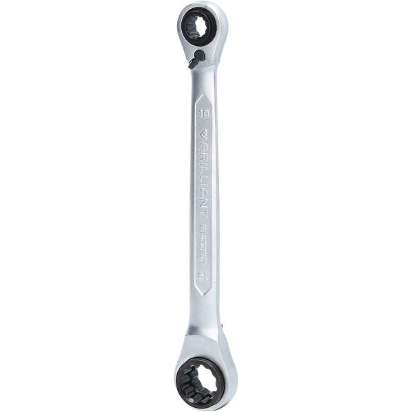 Clé polygonale à cliquet double 4 en 1 10x13mm 17x19mm BRILLIANT TOOLS - BT013901