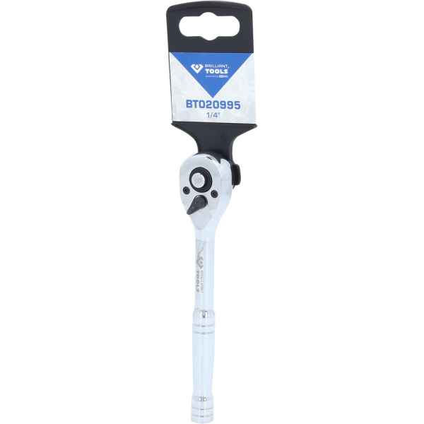 Cliquet réversible 1/4" avec poignée métallique, 100 dents BT020995 Brilliant Tools