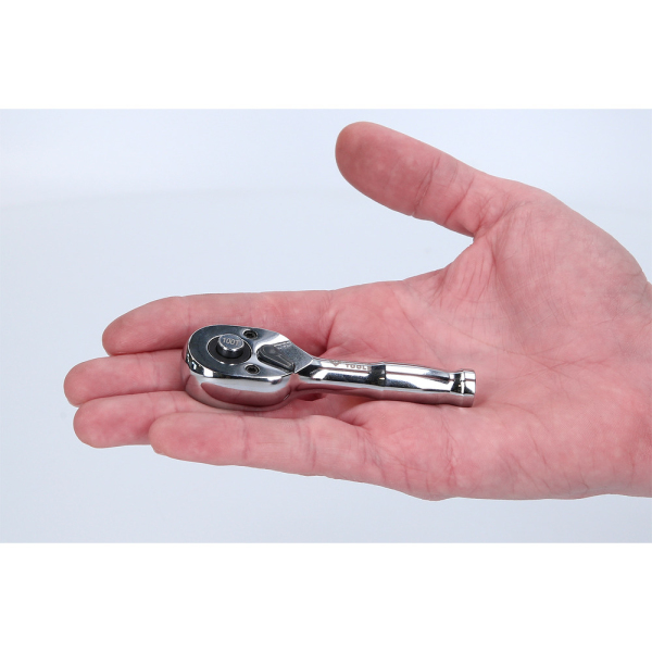 Mini cliquet réversible avec poignée métallique 1/4", 100 dents BT020999 Brilliant Tools
