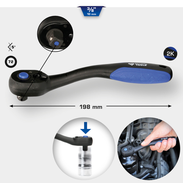 Cliquet 3/8" BT021900 Brilliant Tools
