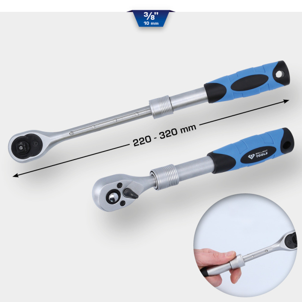 Cliquet réversible télescopique 3/8" (220 - 320mm) BT021996 Brilliant Tools