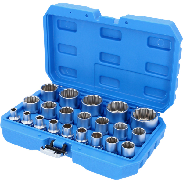 Jeu de douilles 1/2'', 12 pans, 8 - 36mm, 21 pcs BT022405 Brilliant Tools