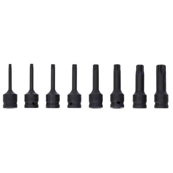 Jeu de douilles tournevis à chocs 1/2'', TORX®, T30 - T80, 8 pcs BT022600 Brilliant Tools