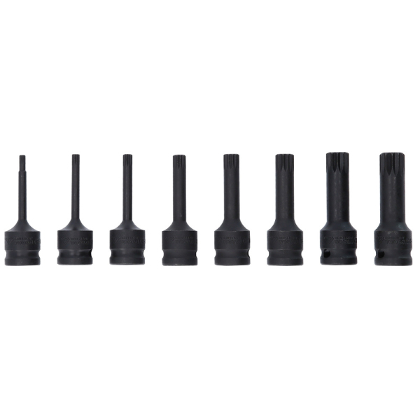 Jeu de 8 douilles tournevis à chocs 1/2" XZN M5-M18 BT022605 Brilliant Tools