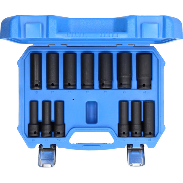 Jeu de douilles à chocs longues 1/2'', 6 pans, 10 - 24mm, 13 pcs BT022625 Brilliant Tools