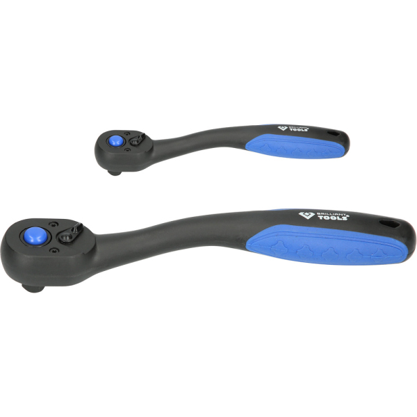 Jeu de cliquets réversibles, 2 pcs, 1/4", 1/2" BT023002 Brilliant Tools
