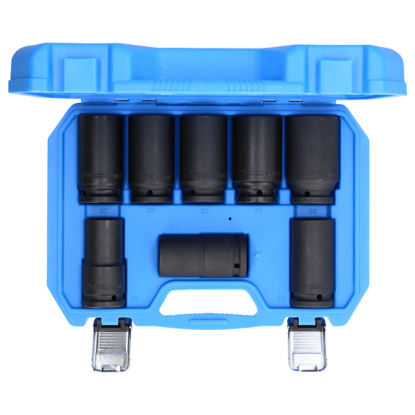 Jeu de douilles longues à chocs 6 pans 3/4", 8 pcs, 24 - 36mm BT025600 Brilliant Tools