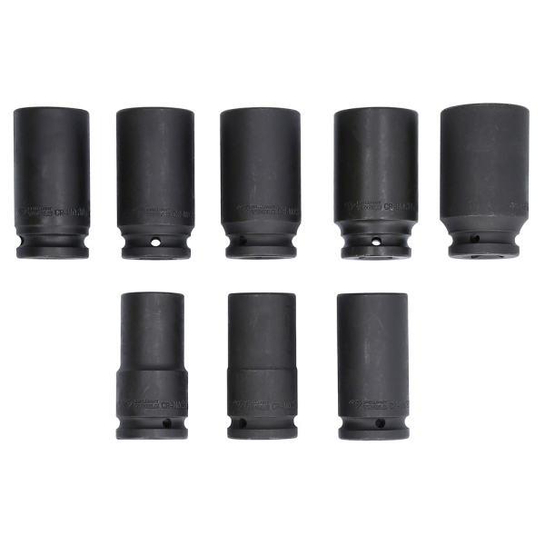 Jeu de douilles longues à chocs 6 pans 3/4", 8 pcs, 24 - 36mm BT025600 Brilliant Tools