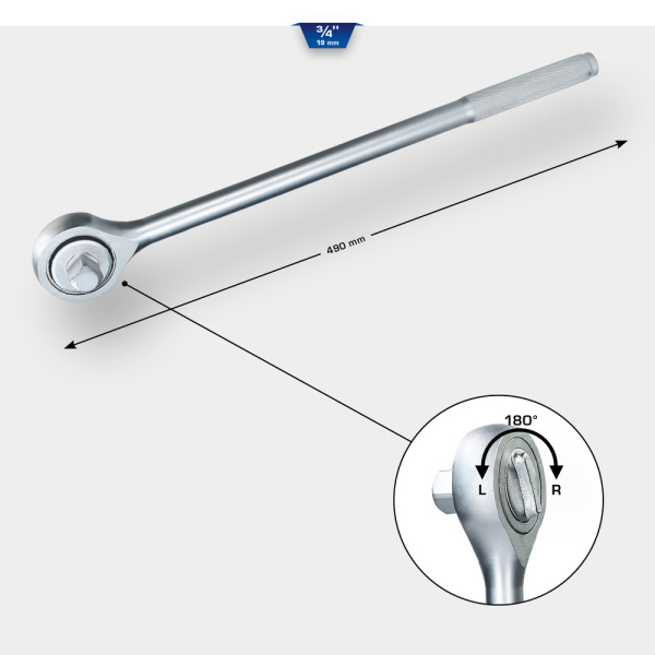 Cliquet 3/4", 24 dents BT025900 Brilliant Tools
